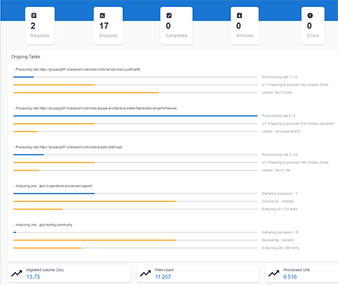 Migration task orders