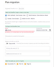 Prepare migration screen